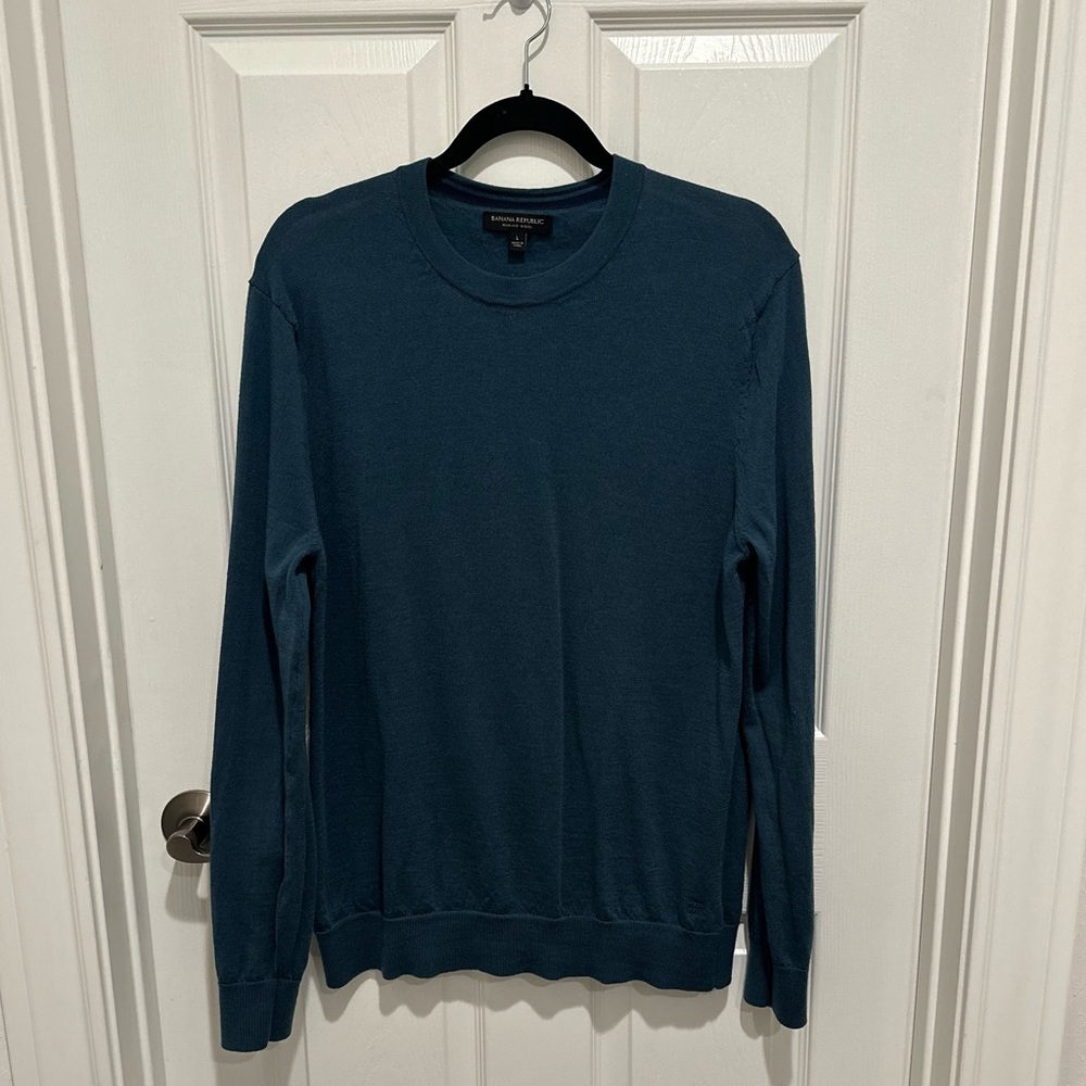 Banana Republic Blue Merino Wool Sweater